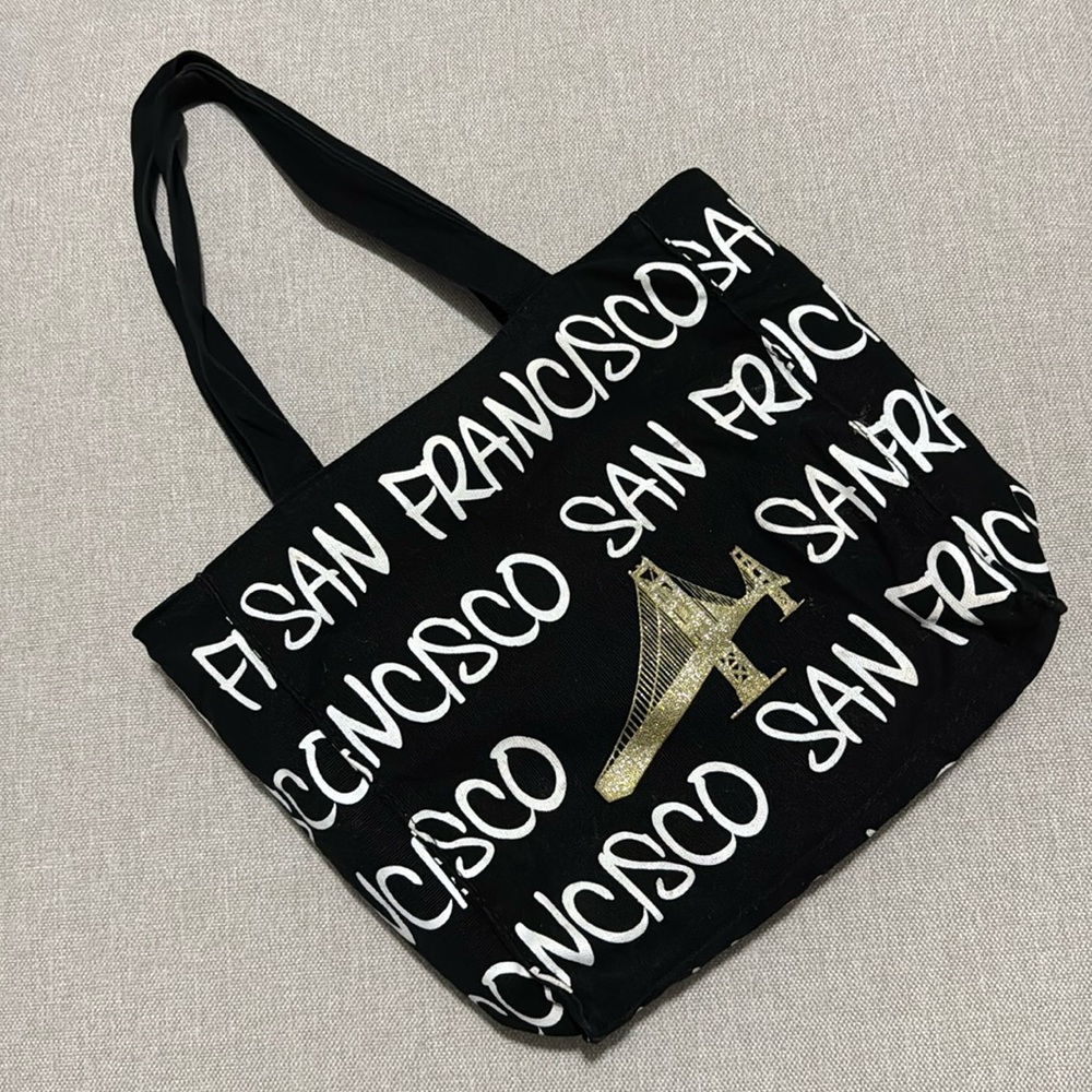 Robin Ruth San Francisco Bag-Golden Gate Bridge-Cotton Cloth-Arm Carry-ZipTop